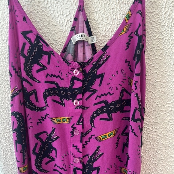 Obey Vibrant Purple Graphic Dress - Picture 4 of 17